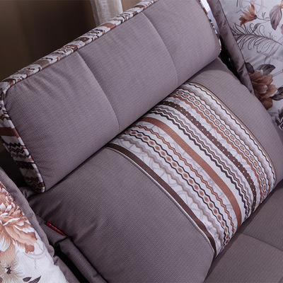 掌上明珠皮布藝組合沙發1+3+貴妃 融合時尚與舒適的客廳新選擇